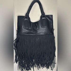 Aldo 2015 Frosinone Fringe Black Bag Western Style